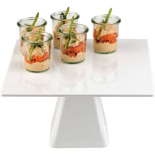 Подставка для торта;пластик;,H=16,L=31,B=31см;белый