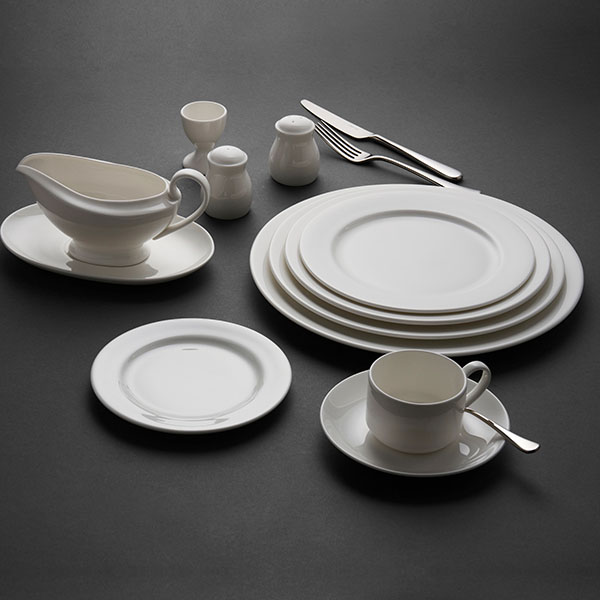 Тарелка «Президент & Банкетинг» мелкая;кост.фарф.;D=27см;белый