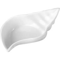 Блюдо для комплимента «Кунстверк» ракушка;фарфор;,H=21,L=115,B=66мм;белый