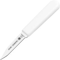 Нож для чистки овощей;сталь нерж.,пластик;,L=75мм;металлич.,белый