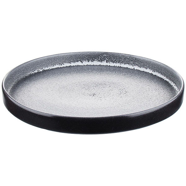 Блюдо «Млечный путь»;фарфор;D=28см;черный,серый