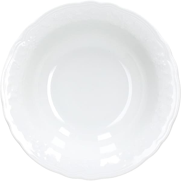 Салатник «Флер Бьянко»;фарфор;0,85л;D=250,H=65мм;белый