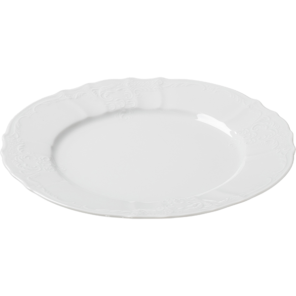 Тарелка «Бернадотт» мелкая;фарфор;D=27см;белый