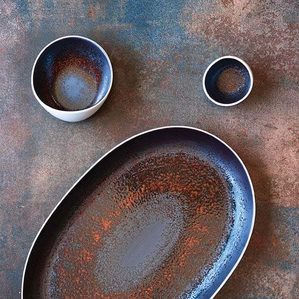 Соусник «Эстиа»;фарфор;70мл;,H=50,L=80,B=75мм;коричнев.,белый