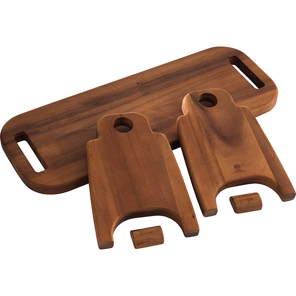 Подставка фуршетная «Мост»;акация;,H=22,L=45,B=17см;коричнев.