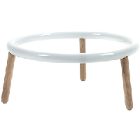 Подставка д/салатника, блюда;металл,дерево;D=18см;белый