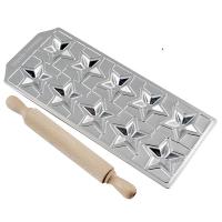 Форма д/равиоли 10 ячеек «Стеллине»;алюмин.;,L=34,B=21см;серебрист.