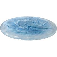 Тарелка «Аквамарин» мелкая;стекло;D=18см;голуб.