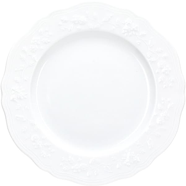Тарелка «Флер Бьянко» мелкая;фарфор;D=26см;белый