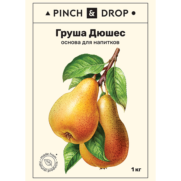 Основа для напитков «Груша Дюшес» Pinch&Drop фруктовая;пластик;1кг;D=8,H=26см