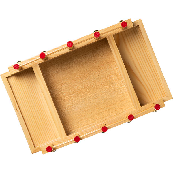 Блюдо для суши «Мостик»;сосна;,H=10,L=25,B=16,5см;бежев.,золотой