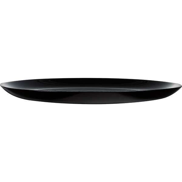 Тарелка «Эволюшн Блэк» мелкая;стекло;D=25,H=17см;черный