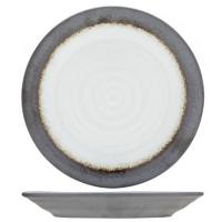 Блюдце «Стоун»;фарфор;D=15,H=2см;серый