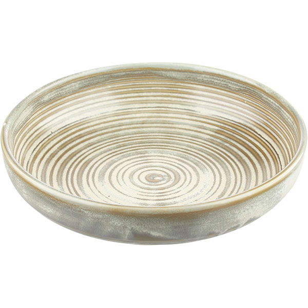 Тарелка глубокая «Агава»;фарфор;0,6л;D=193,H=45мм;матовый,зелен.