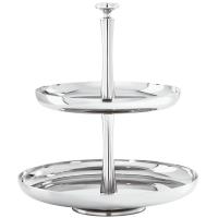 Этажерка «Элит» 2-х ярусная;сталь нерж.;D=18,5,H=30см;металлич.