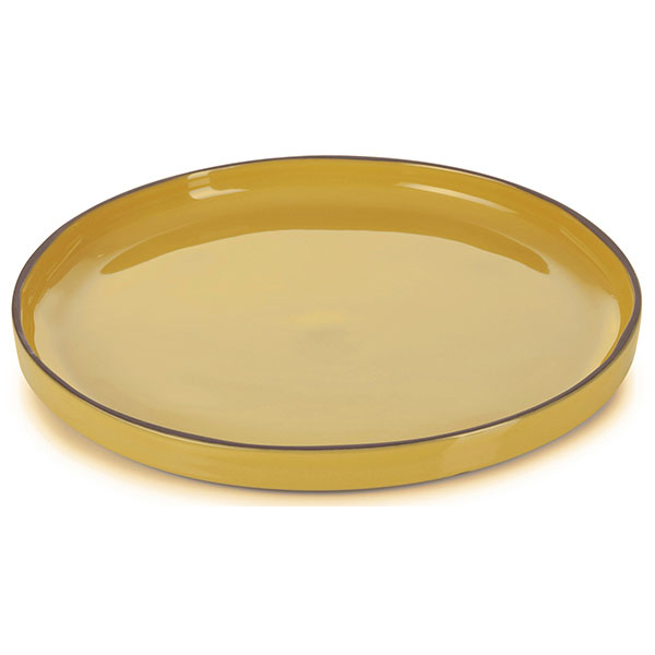 Тарелка «Карактэр» с высоким бортом;керамика;D=260,H=22мм;желт.