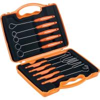 Набор кондит.вилок[10шт];сталь нерж.,пластик;,L=18,5см;металлич.,черный