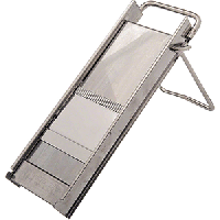 Мандолина 3ножа(3,5,10мм) б/держателя;металл,пластик;,H=37,L=12,B=5см;металлич.,черный