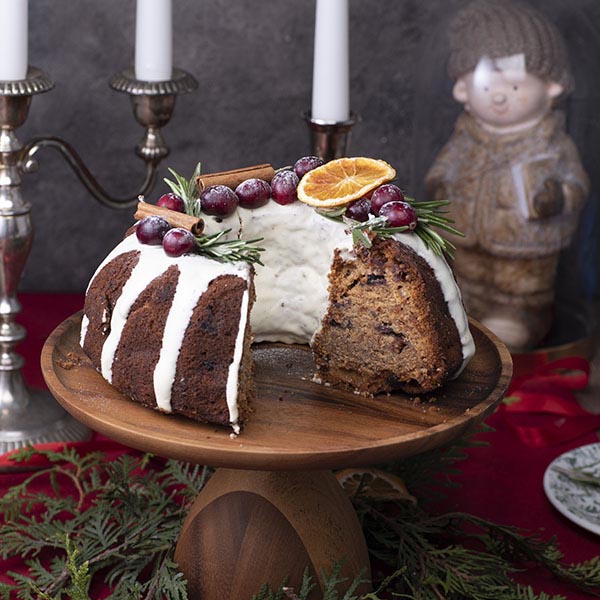 Подставка для торта «Акация»;дерево;D=24,H=16см;коричнев.