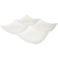 Менажница 4 ячейки «Кассиопея»;фарфор;,L=27,B=27см;белый