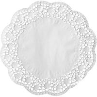 Настольные подкладки кружевные[100шт];бумага;D=38,L=38,B=38см;белый