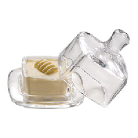 Масленка с крыш.;стекло;,H=9,L=9,B=9см;прозр.