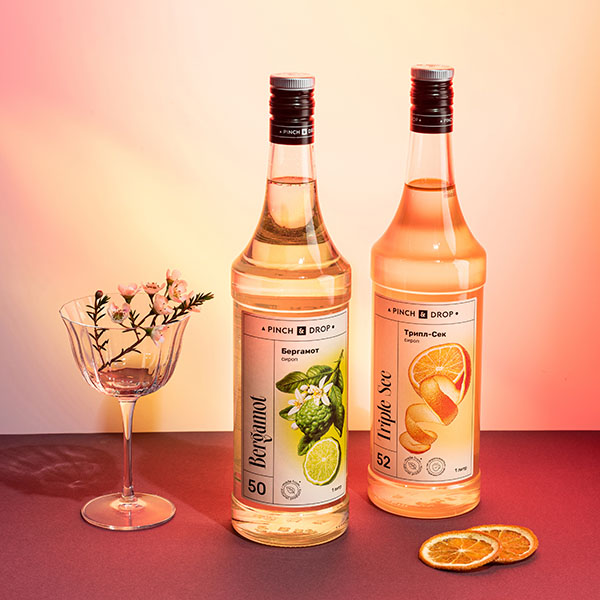 Сироп «Трипл-Сек» Pinch&Drop;стекло;1л;D=85,H=330мм;белый