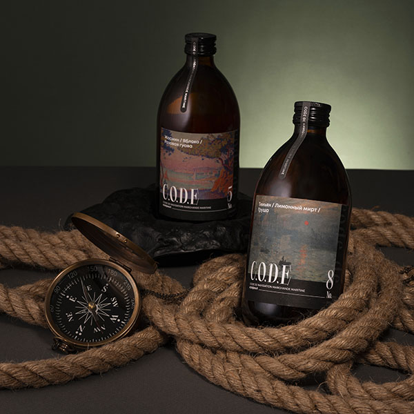 Кордиал «Тимьян / Лимонный Мирт / Груша» C.O.D.E;стекло;0,5л;D=7,H=18см