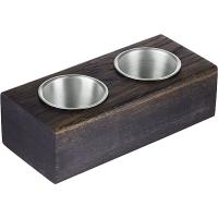 Набор соусников на подставке[2шт];дуб,алюмин.;80мл