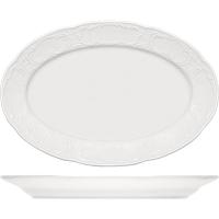 Блюдо «Моцарт» овальное;фарфор;,L=32см;белый