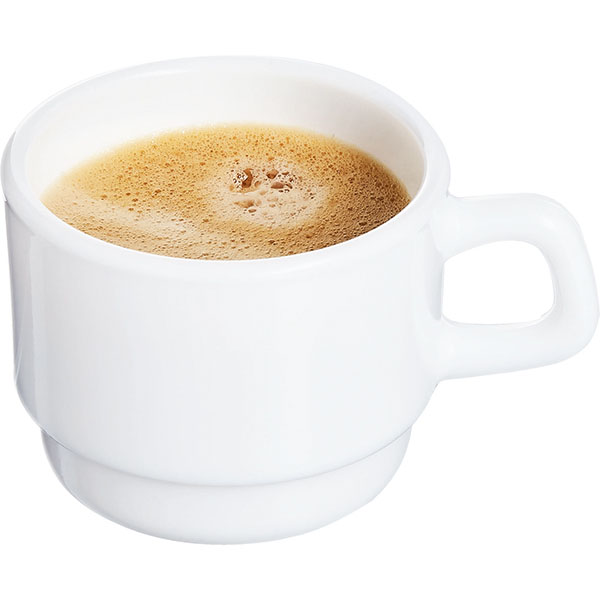 Чашка кофейная «Ресторан»;стекло;130мл;D=70,H=55,L=87мм;белый