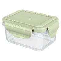 Контейнер для продуктов «Смарт Лок» с крышкой для СВЧ;полипроп.;1,5л;,H=72,L=235,B=168мм;прозр.,олив