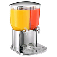 Диспенсер для холодных напитков 4-5 л;сталь нерж.;,H=49,L=35,B=37см;металлич.,прозр.