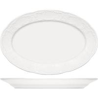 Блюдо «Моцарт» овальное;фарфор;,L=28,5,B=19,5см;белый