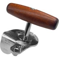 Открывалка для консервных банок;сталь нерж.,бук;,H=6,L=17,B=10см;металлич.,коричнев.