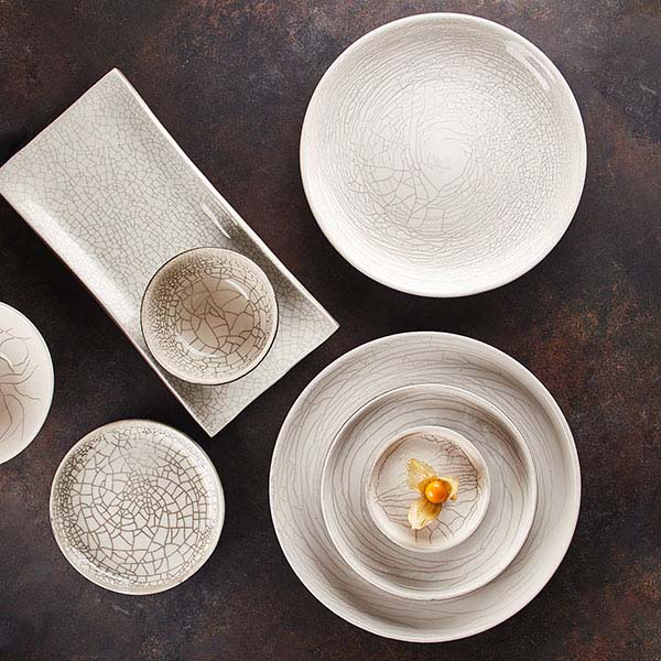 Тарелка «День и ночь» мелкая;керамика;D=210,H=25мм;белый,черный