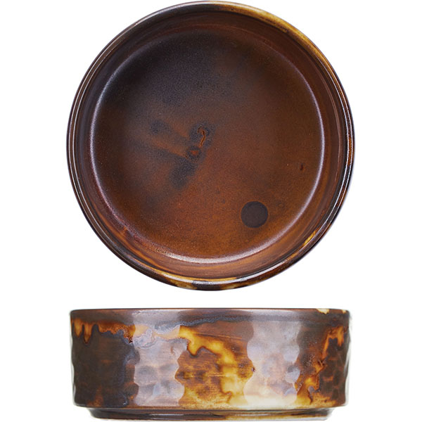 Соусник «Мак»;фарфор;100мл;D=8,H=3см;медный