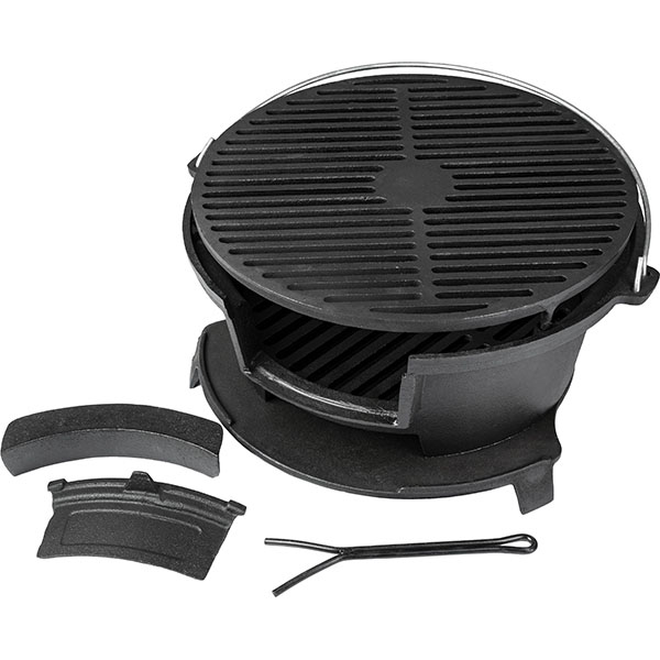 Жаровня-гриль «Эмбер Каст Мэтт»;чугун;D=36см;черный