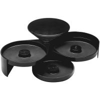 Риммер трехступенчатый;пластик;D=155,H=72мм;черный