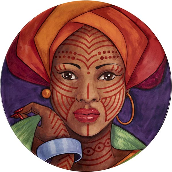 Тарелка «Анимае» в ассортименте набор[6шт];фарфор;D=32см;разноцветн.