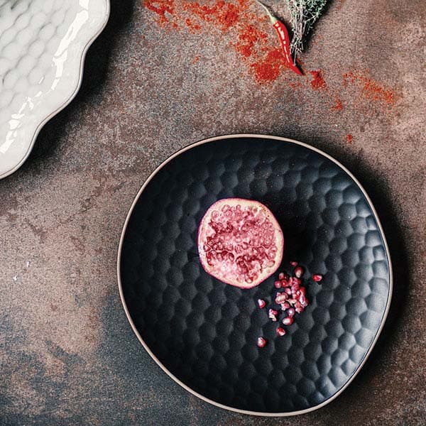 Тарелка «Кюпсели» мелкая;керамика;,L=22,B=20,5см;черный