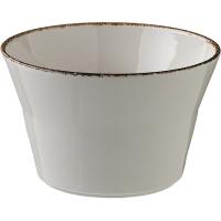 Салатник «Браун дэппл»;фарфор;0,6л;D=14см;белый,коричнев.