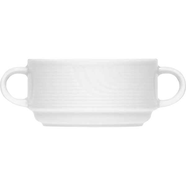 Чашка бульонная «Карат»;фарфор;300мл;D=10,H=5,L=15см;белый