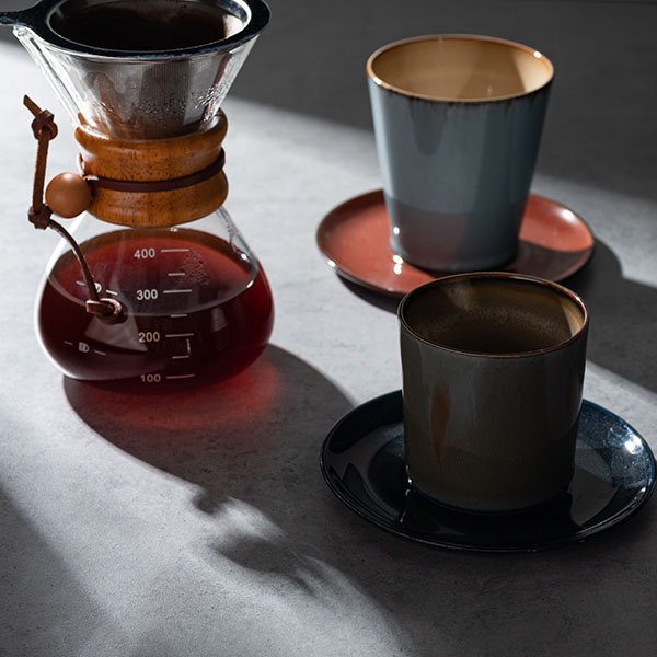 Стакан для горячих напитков;керамика;310мл;D=85,H=95мм;серый