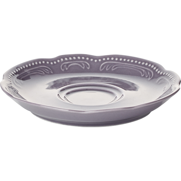 Блюдце «В.Виена Шарм»;фарфор;D=160,H=22мм;серый