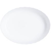 Блюдо «Смарт Кюзин» овальное;стекло;,L=32,B=24см;белый