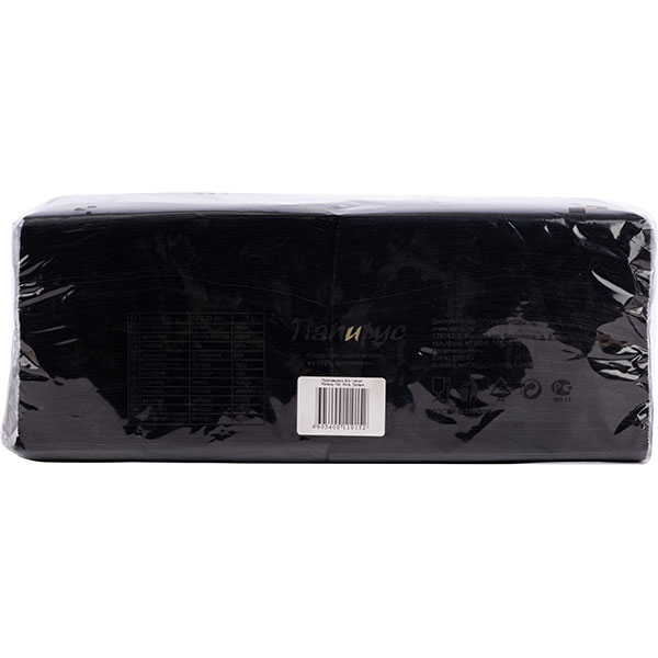 Салфетки 1-слойн.33*33см «Папирус» [400шт];черный