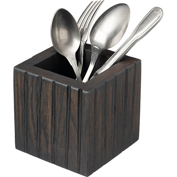 Подставка д/столов. приборов;дуб;,H=12,L=12,B=12см;черный