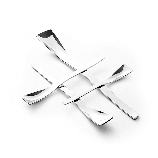 Ложка десертная «Волюто»;сталь нерж.;,L=15,5см;металлич.