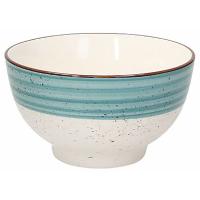 Салатник «Касабланка»;керамика;0,62л;D=14,H=8см;белый,голуб.